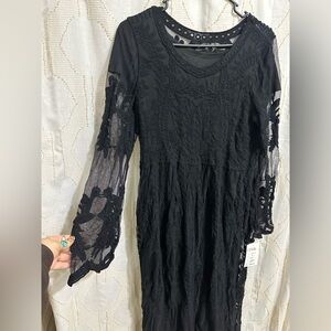 Black Lace Maxi Dress